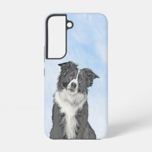 コリー縁どズ絵画 – かわいいオリジナルドッグアート SAMSUNG GALAXY S22ケース