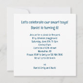 コリー縁どズ、犬の誕生日カード、犬 招待状 (裏面)