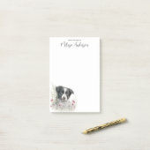 コリー縁どドグパーソナライズされた恋人かわいい子犬 ポストイット (デスク上)