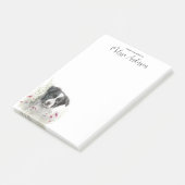 コリー縁どドグパーソナライズされた恋人かわいい子犬 ポストイット (アングル)