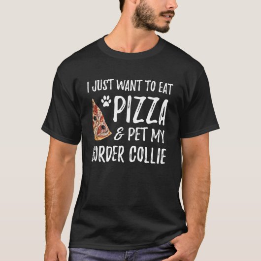 コリー縁どドグピザドッグママ Tシャツ (正面)