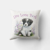 コリー縁どドグマのフローラ クッション (裏面)