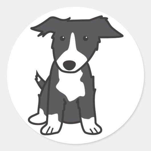 コリー縁どドグマンガ ラウンドシール (正面)