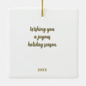 コリー縁どドグラバークリスマスギフトオーナメント セラミックオーナメント (裏面)