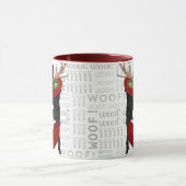 コリー縁どドグラバークリスマスホリデー マグカップ (中央)