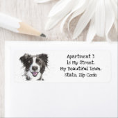 コリー縁どドッグの水の色、可愛いペットシープドッグ ラベル (インサイチュ)