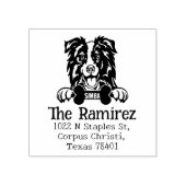 コリー縁どドッグカスタム差出人住所、 ラバースタンプ (インプリント)