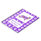 コリー縁どドッグキスシルエット可愛いPPY&B ノートブック (左側)