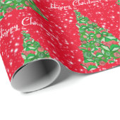 コリー縁どドッグクリスマスツリーホリデースターレッド ラッピングペーパー (ロールコーナー)