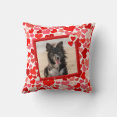 コリー縁どドッグハート枕 クッション (裏面)