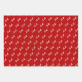 コリー縁どドッグフォトトレンディースクリプトペット名 ラッピングペーパーシート (正面3)