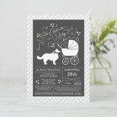 コリー縁どドッグベビーシャワー 招待状 (スタンド正面)