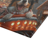 コリー縁どドッグローラーコースタークリスマス カッティングボード (角)