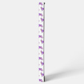 コリー縁どドッグ可愛いパープルシルエットモノグラム SAMSUNG GALAXYケース (左側面)