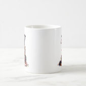 コリー縁どドッグ子犬のクリスマス コーヒーマグカップ (中央)