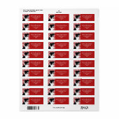 コリー縁どドッグ差出人住所動物クリスマス ラベル (フルシート)