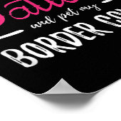 コリー縁どドッグ恋人タトゥーおもしろい犬ママのギフト ポスター (角)