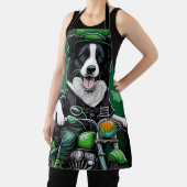 コリー縁どドッグ運転自転車セントパトリックの日 エプロン (インサイチュ)