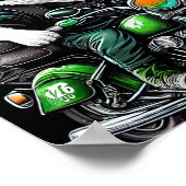 コリー縁どドッグ運転自転車セントパトリックの日 ポスター (角)