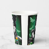 コリー縁どドッグ運転自転車セントパトリックの日 紙コップ (右)
