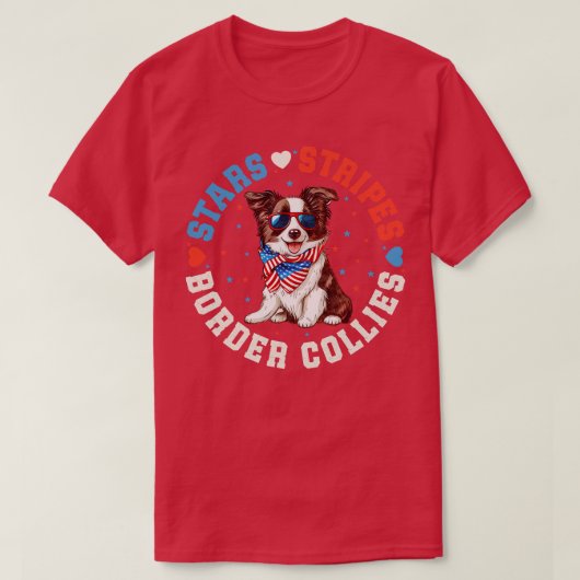 コリー縁どドッグ1 Tシャツ (デザイン正面)