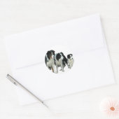 コリー縁どドッグ ラウンドシール (封筒)