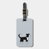 コリー縁どドッグ ラゲッジタグ (正面縦)