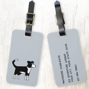 コリー縁どドッグ ラゲッジタグ