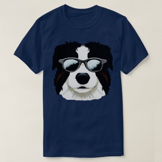 コリー縁どドッグ Tシャツ (デザイン正面)