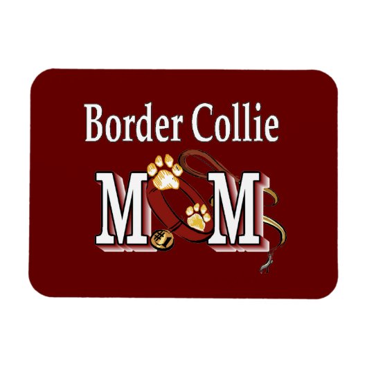 コリー縁どドッグMOM マグネット (横)