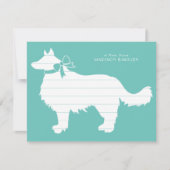 コリー縁どドドッグパピー サンキューカード (正面)