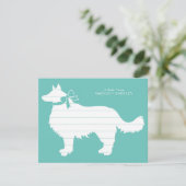 コリー縁どドドッグパピー サンキューカード (スタンド正面)