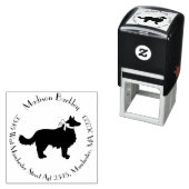コリー縁どドドッグパピー セルフインキングスタンプ (インサイチュ)