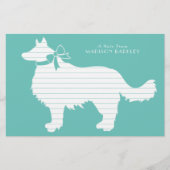 コリー縁どドドッグパピー 便箋 (正面)