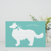 コリー縁どドドッグパピー 便箋 (スタンド正面)