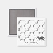 コリー縁どハディング羊の磁石 マグネット (正面/裏面)