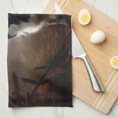 コリー縁どハロウィーン怖い キッチンタオル (四つ折り)