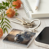 コリー縁どハロウィーン怖い キーホルダー (正面右)