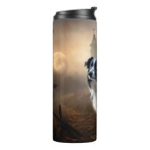 コリー縁どハロウィーン怖い タンブラー (回転左)