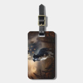 コリー縁どハロウィーン怖い ラゲッジタグ (正面縦)