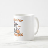 コリー縁どハロウィーン犬の衣装「トリートまたはトレア コーヒーマグカップ (正面右)