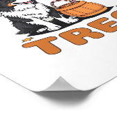 コリー縁どハロウィーン犬の衣装「トリートまたはトレア ポスター (角)