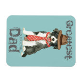 コリー縁どハートパパ マグネット (横)