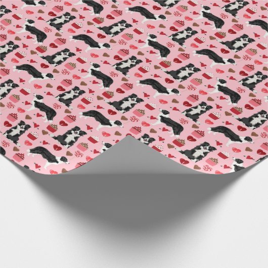 コリー縁どバレンティネス愛ギフトラップ ラッピングペーパー (角)