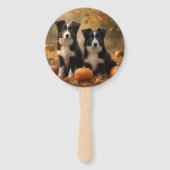 コリー縁どパピーオータムデライトカボチャ ハンドファン (正面)