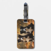 コリー縁どパピーオータムデライトカボチャ ラゲッジタグ (裏面縦)