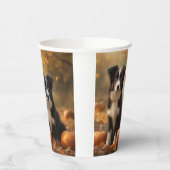 コリー縁どパピーオータムデライトカボチャ 紙コップ (左)