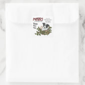 コリー縁どパピーホリーバスケットクリスマス スクエアシール (バッグ)