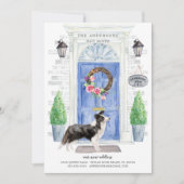 コリー縁どフロントドアの移動案内 招待状 (正面)