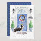 コリー縁どフロントドアの移動案内 招待状 (正面/裏面)